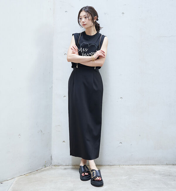 Rouge vif「【4サイズ展開】ストレッチダンボールタイトスカート」|スカート|