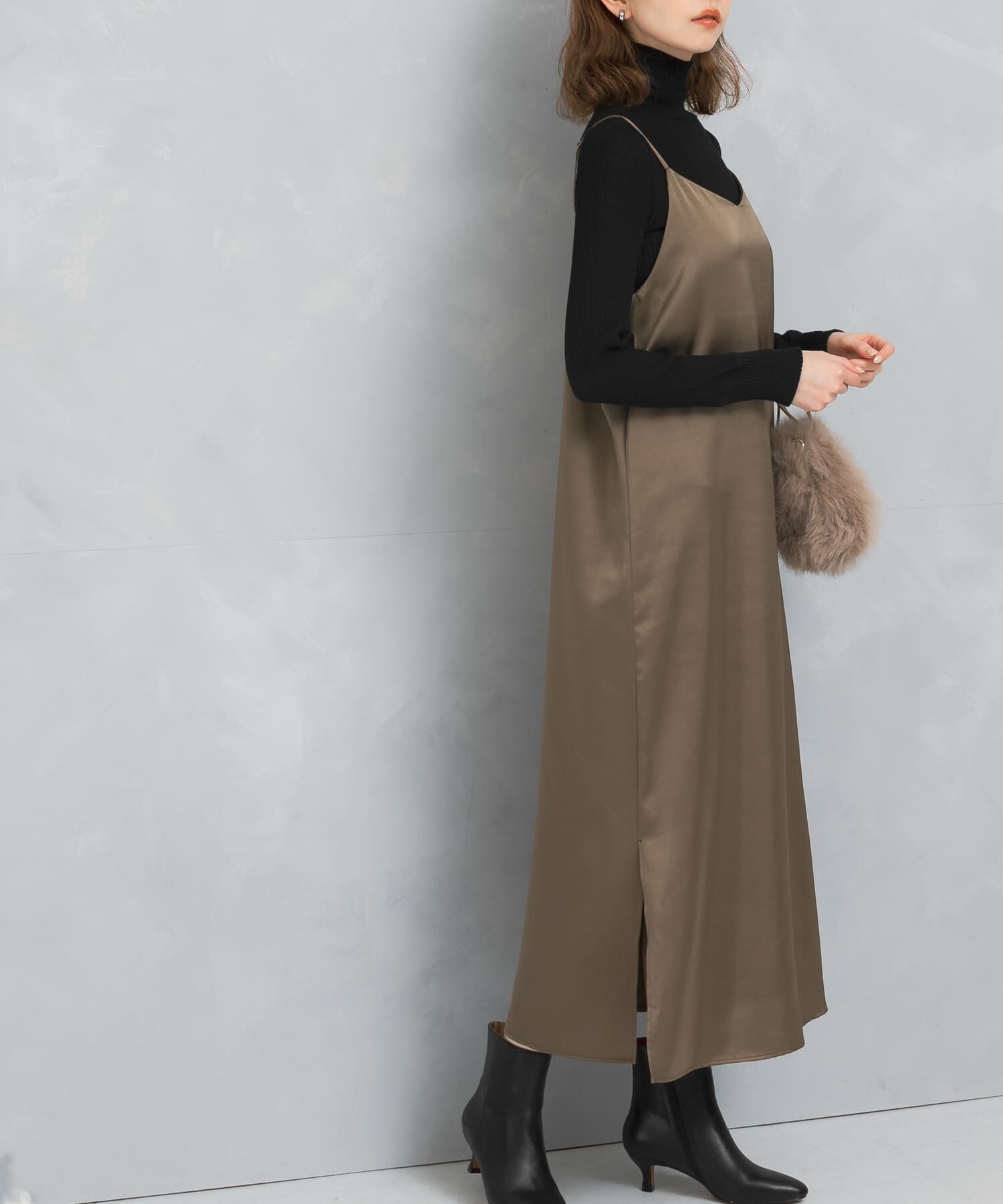 URBAN RESEARCH ROSSO「サテンキャミワンピース」|ワンピース|