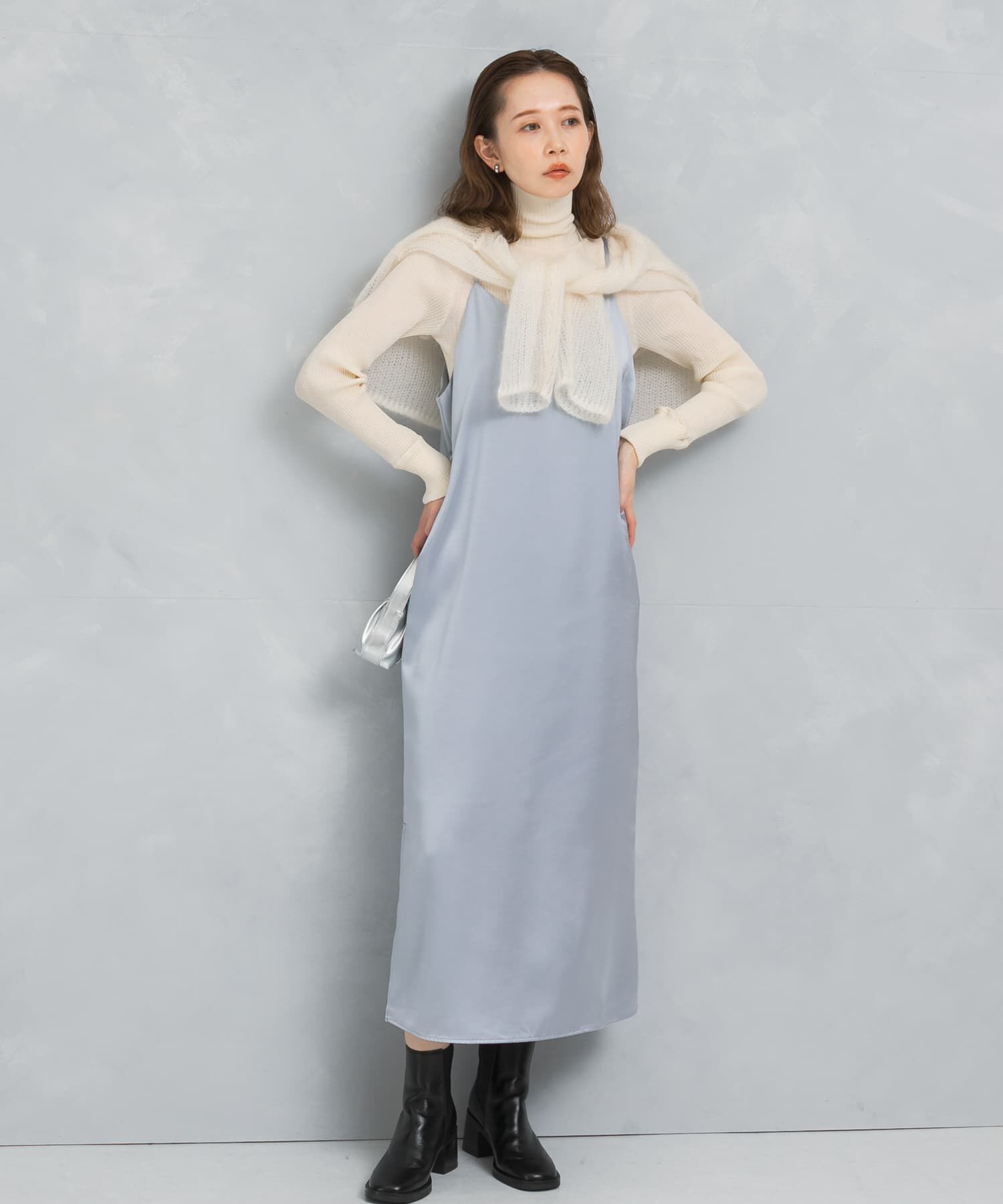 URBAN RESEARCH ROSSO「サテンキャミワンピース」|ワンピース|