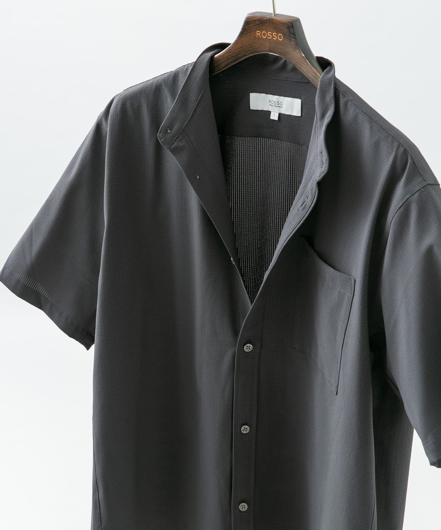URBAN RESEARCH ROSSO「『WEB限定』『XLサイズあり』『吸水速乾』Air Stretch バンドカラーシャツ」|シャツ・ブラウス|