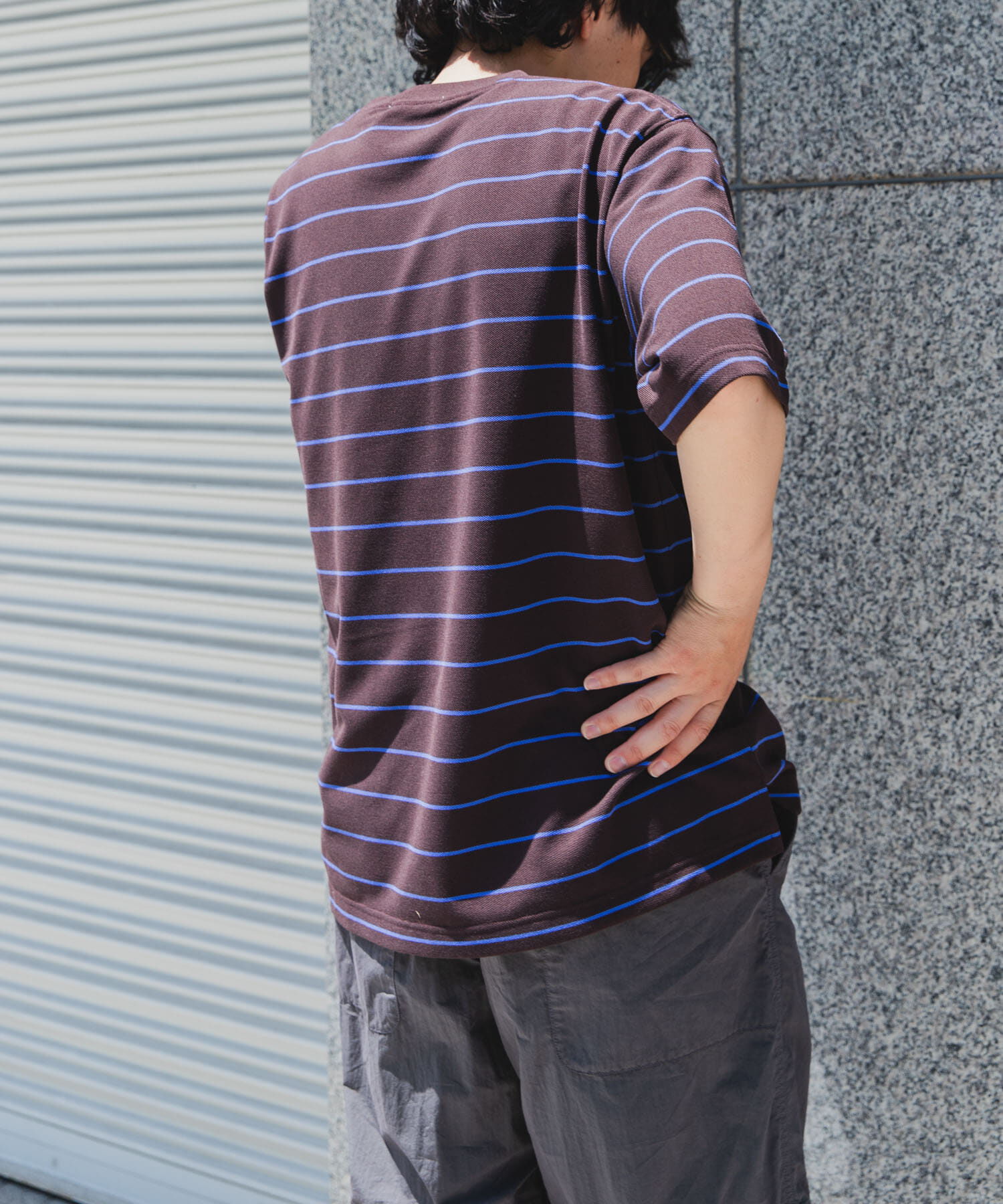 URBAN RESEARCH DOORS「FORK&SPOON　PEカノコボーダーショートスリーブTシャツ」|Tシャツ・カットソー|