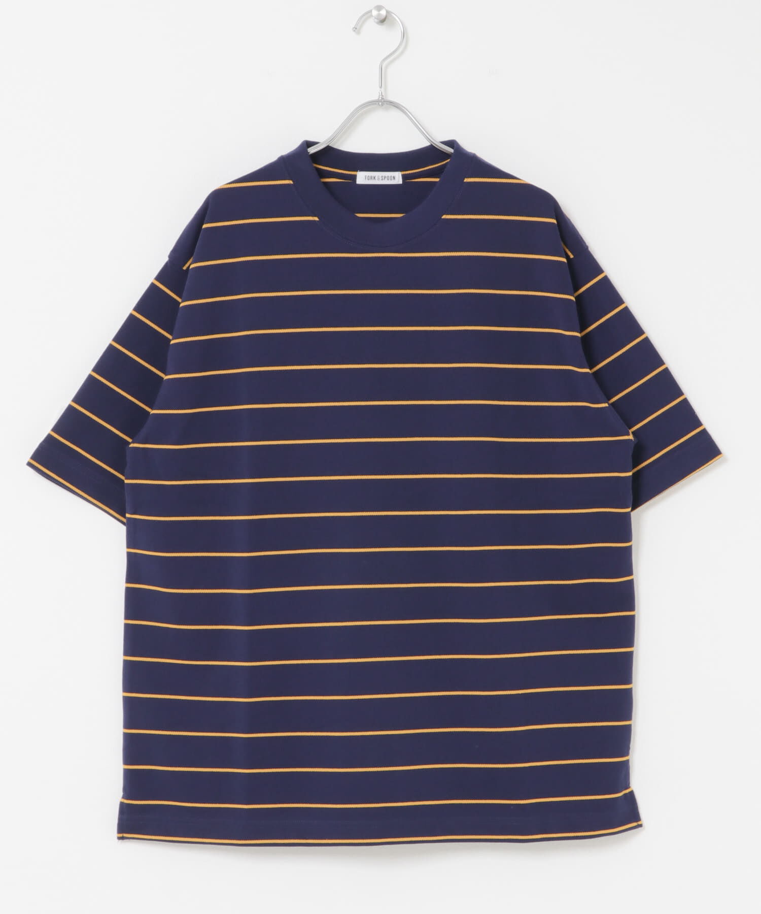 URBAN RESEARCH DOORS「FORK&SPOON　PEカノコボーダーショートスリーブTシャツ」|Tシャツ・カットソー|