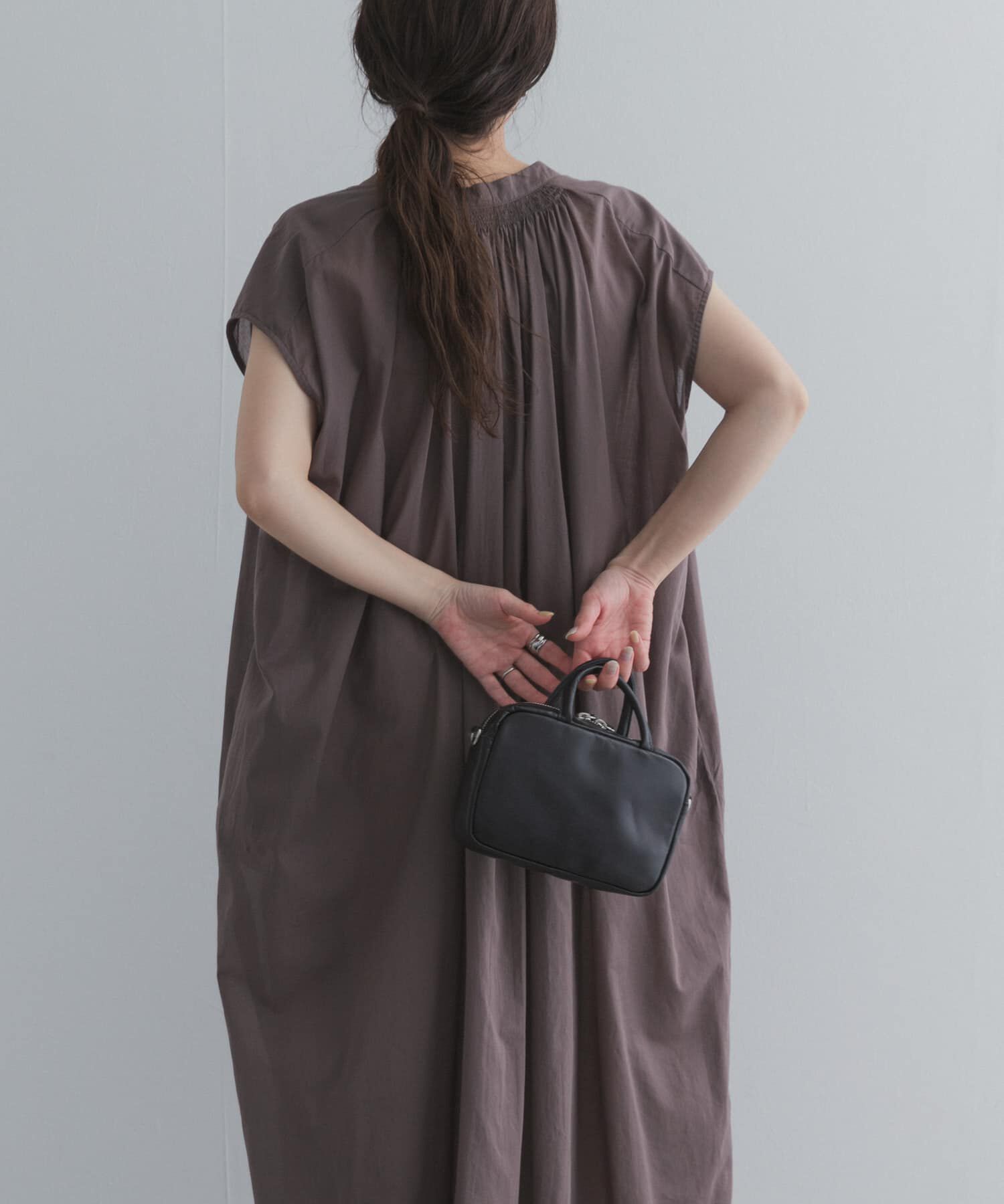 URBAN RESEARCH DOORS「コットンボイルギャザーフレンチワンピース」|ワンピース|