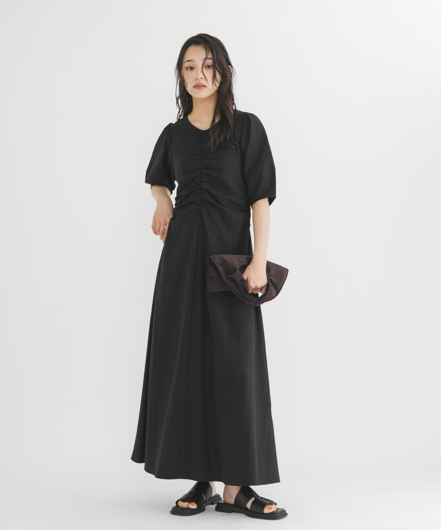  「シャーリングカットワンピース」|ワンピース|