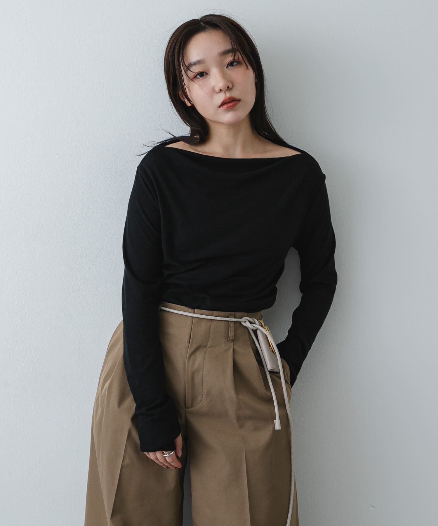 SENSE OF PLACE by URBAN RESEARCH「シアードレープリブトップ」|Tシャツ・カットソー|