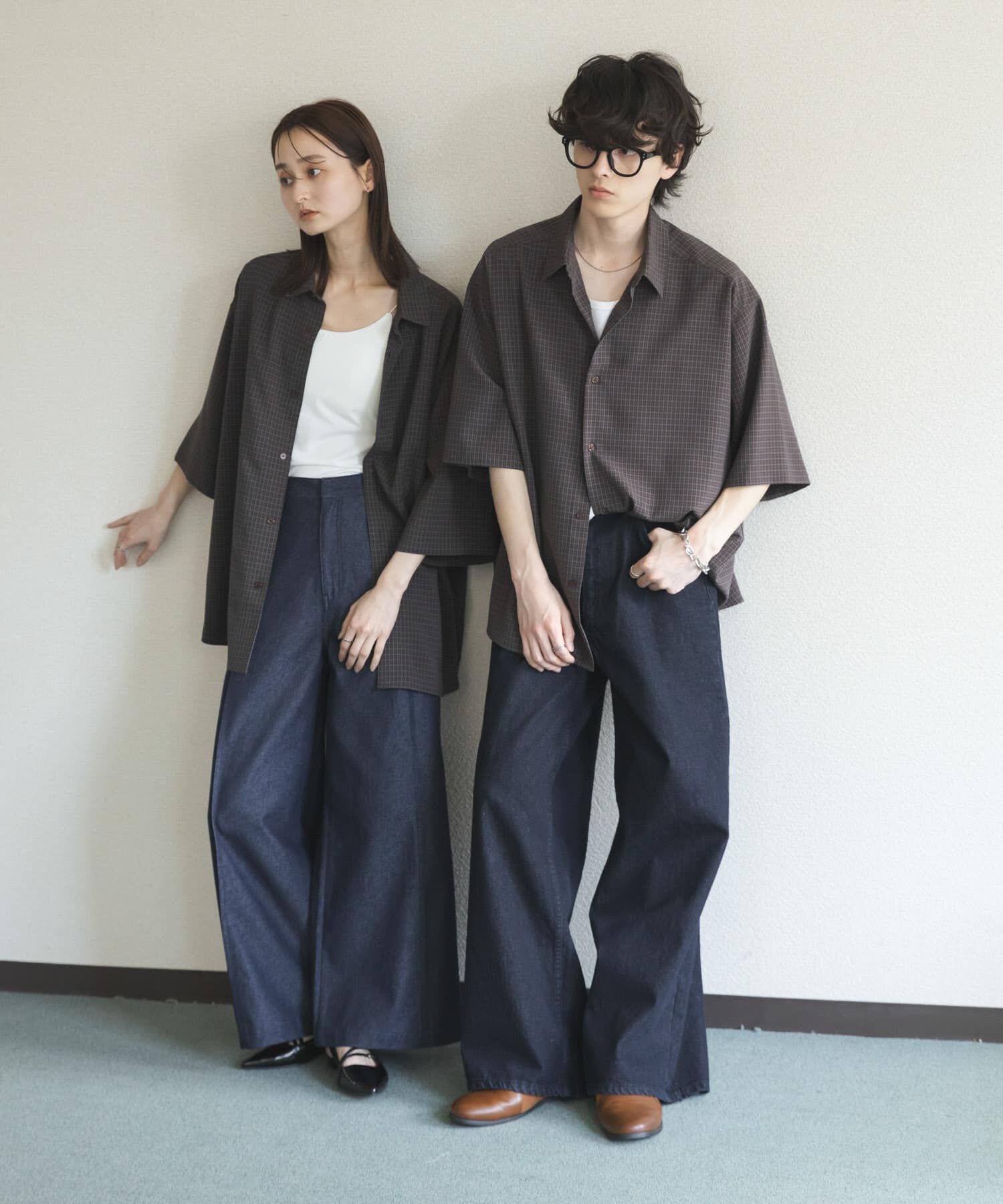 SENSE OF PLACE by URBAN RESEARCH「マイクロチェックエクストラルーズショートスリーブシャツ」|シャツ・ブラウス|