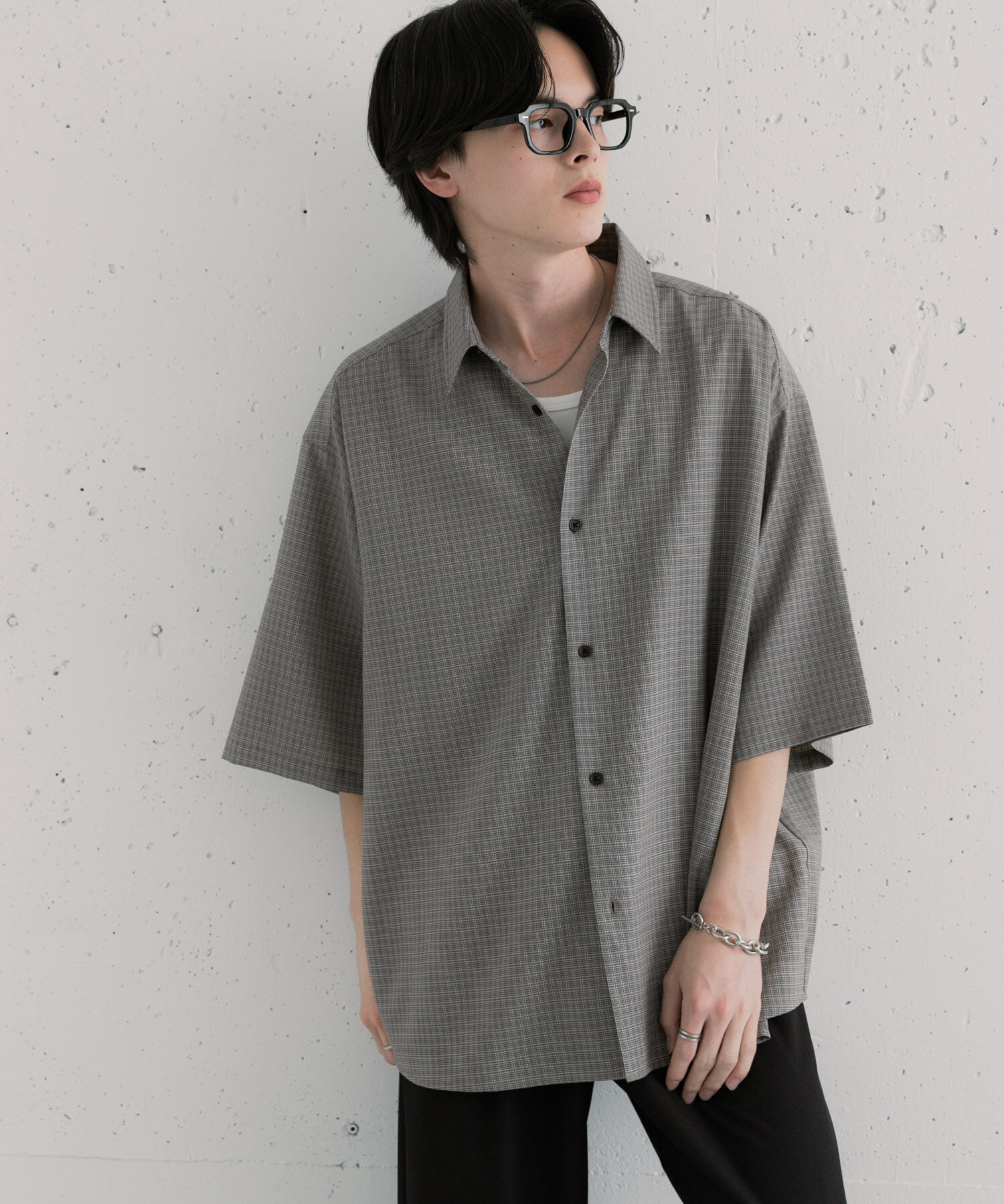 SENSE OF PLACE by URBAN RESEARCH「マイクロチェックエクストラルーズショートスリーブシャツ」|シャツ・ブラウス|
