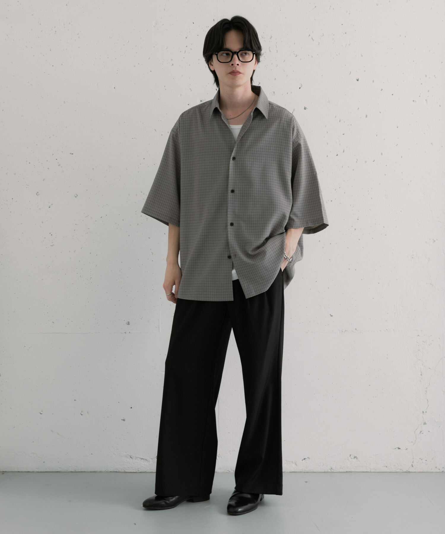 SENSE OF PLACE by URBAN RESEARCH「マイクロチェックエクストラルーズショートスリーブシャツ」|シャツ・ブラウス|