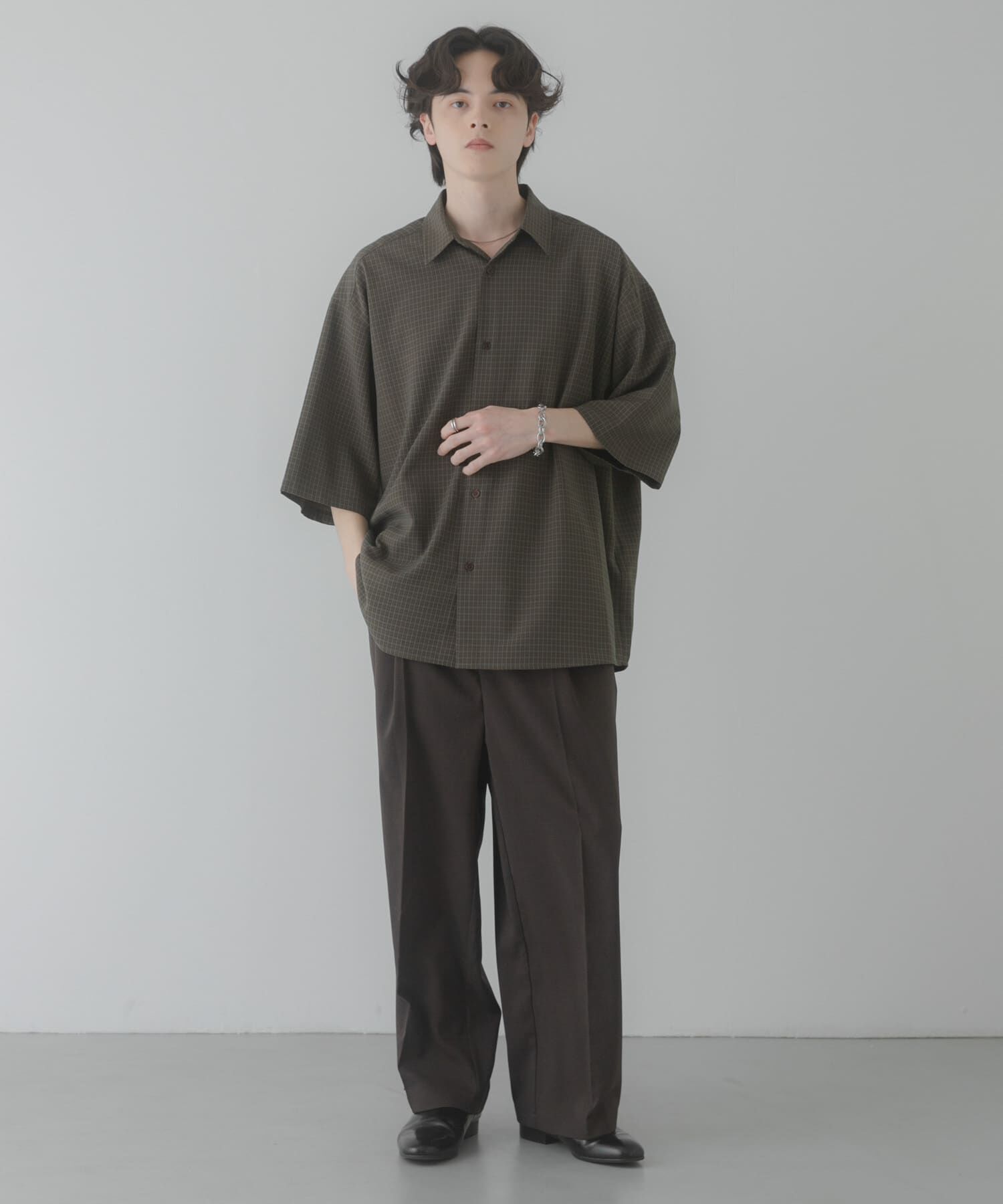 SENSE OF PLACE by URBAN RESEARCH「マイクロチェックエクストラルーズショートスリーブシャツ」|シャツ・ブラウス|