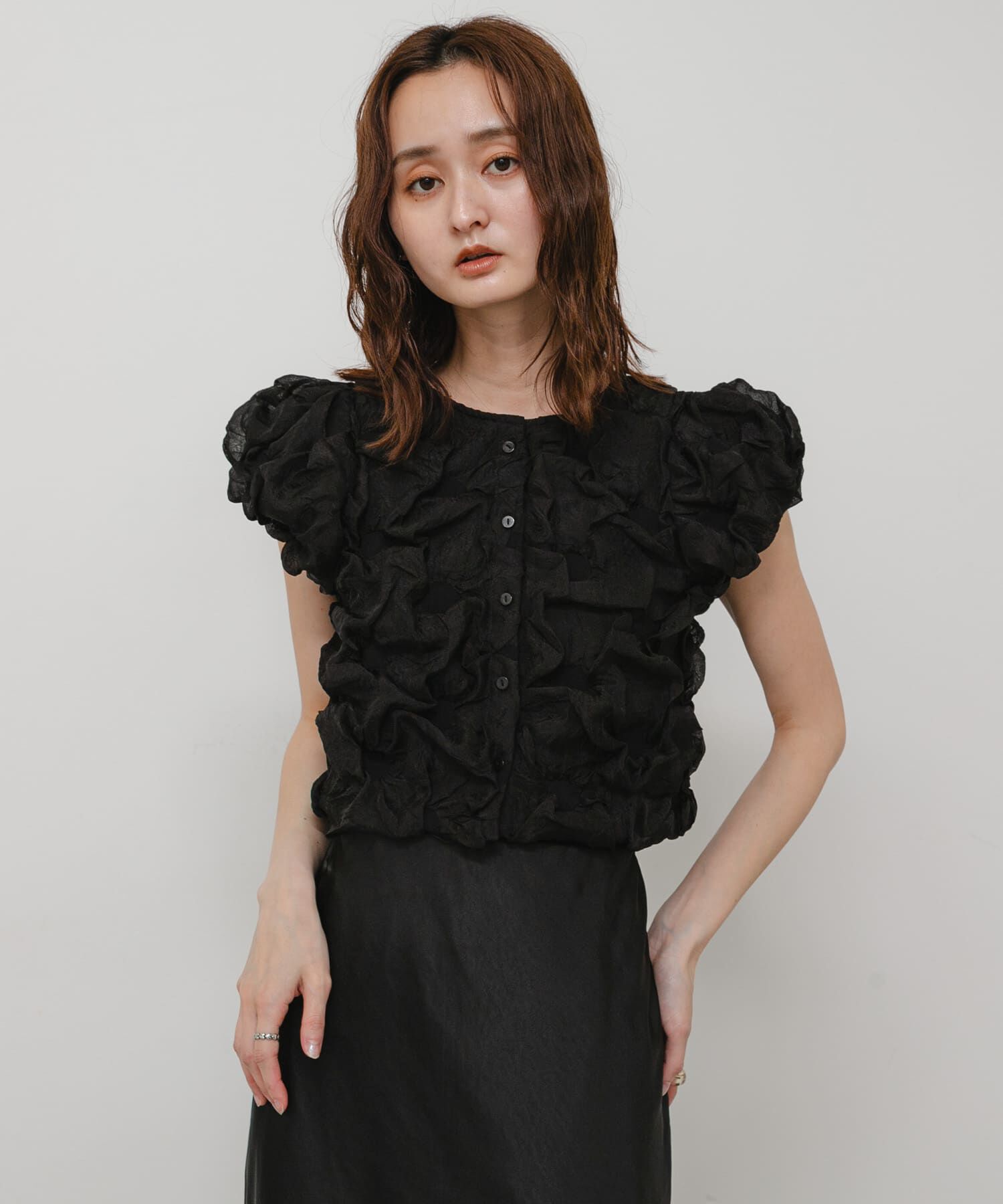 SENSE OF PLACE by URBAN RESEARCH「クシュクシュパフスリーブトップス」|シャツ・ブラウス|