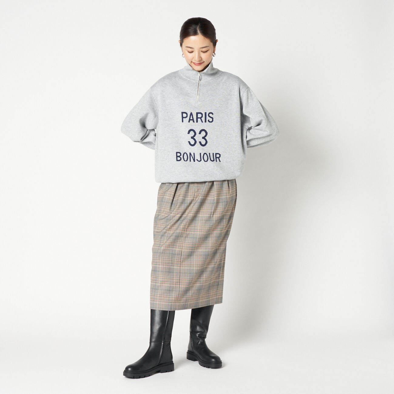 HELIOPOLE「HELIOPOLE CHECK COCOON SKIRT」|スカート|
