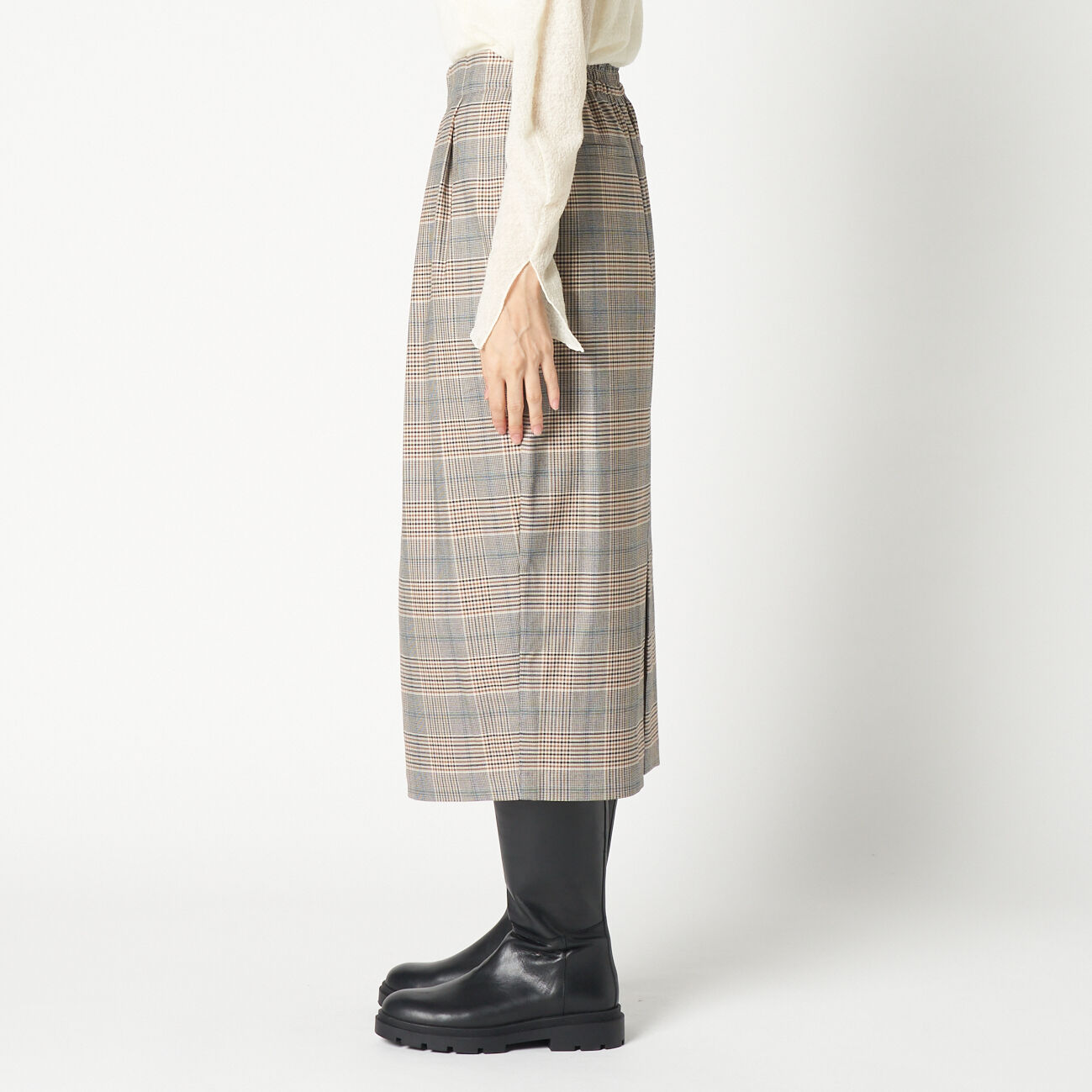 HELIOPOLE「HELIOPOLE CHECK COCOON SKIRT」|スカート|