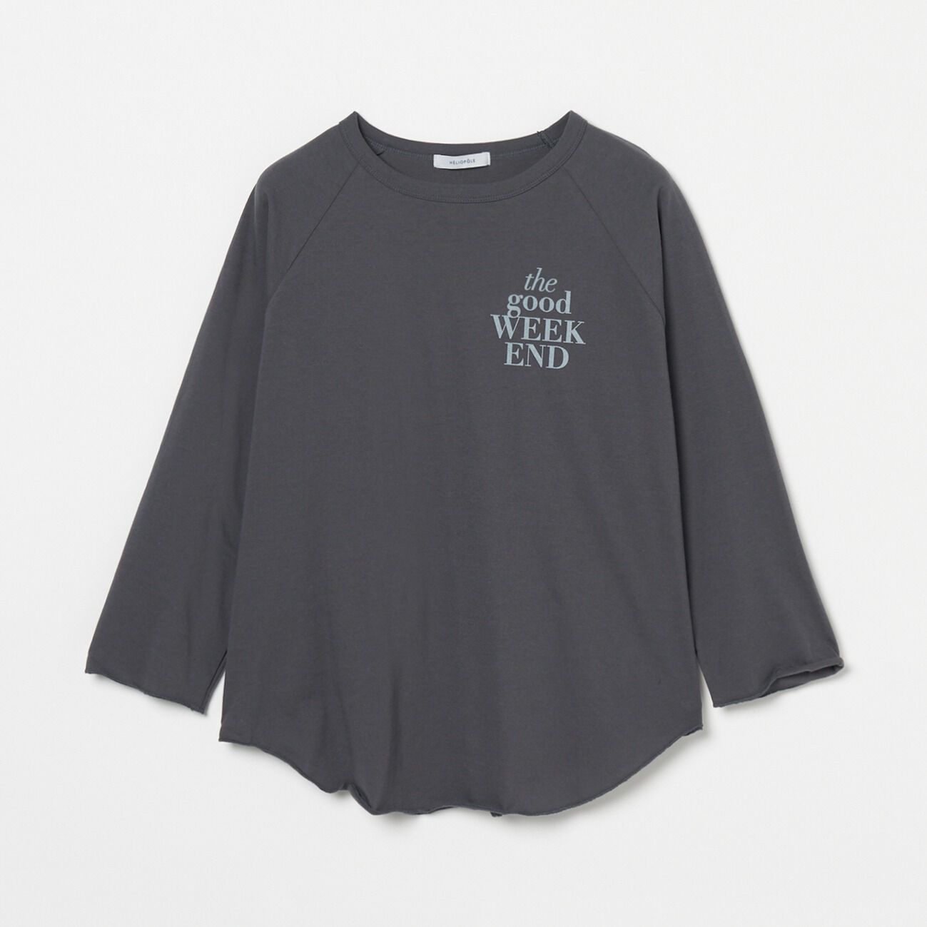 HELIOPOLE「HELIOPOLE LOGO RAGLAN SLEEVE TEE」|Tシャツ・カットソー|チャコールグレー