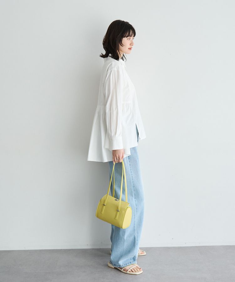 YECCA VECCA「ペプラムギャザーシャツ」|シャツ・ブラウス|