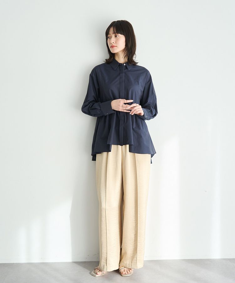 YECCA VECCA「ペプラムギャザーシャツ」|シャツ・ブラウス|