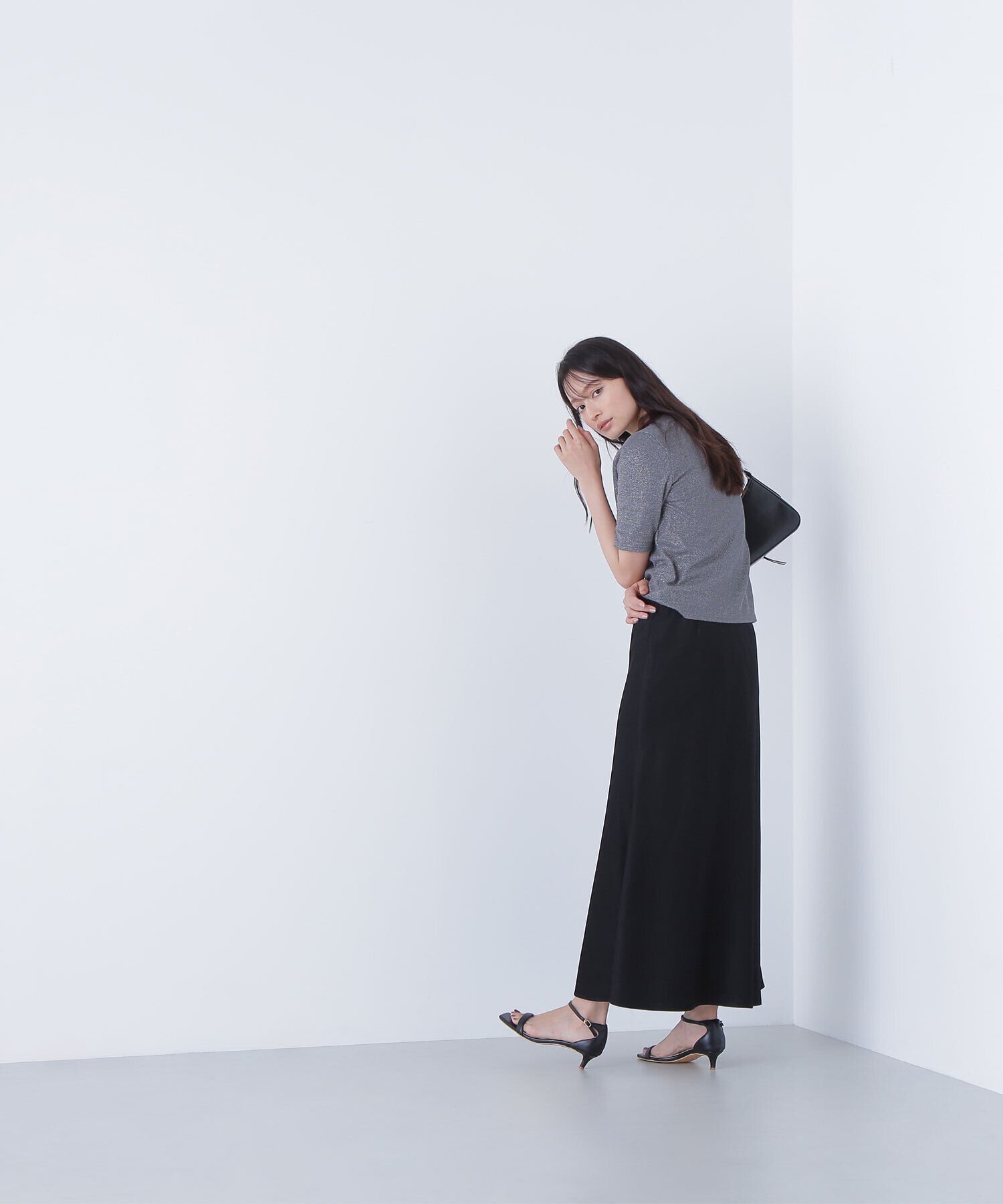  「ラメリブカットソー」|Tシャツ・カットソー|