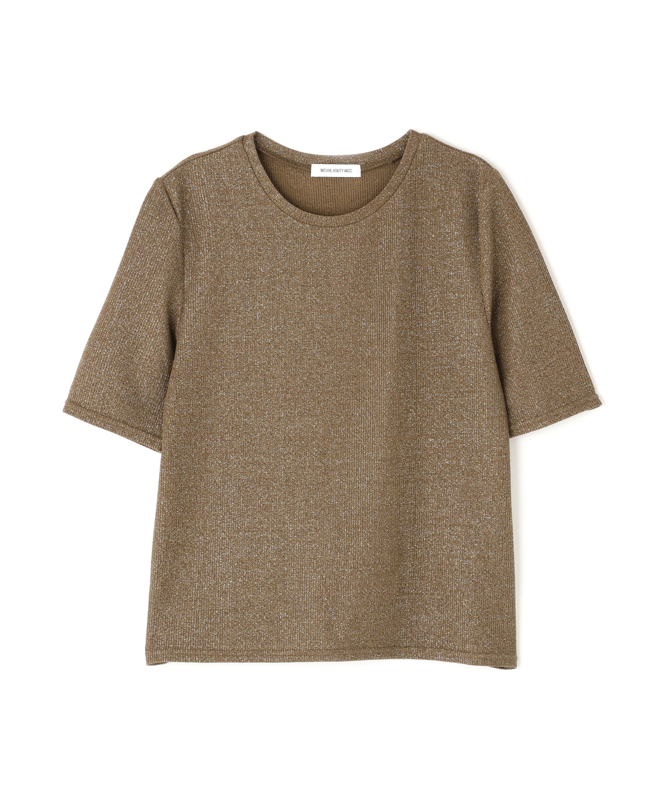  「ラメリブカットソー」|Tシャツ・カットソー|