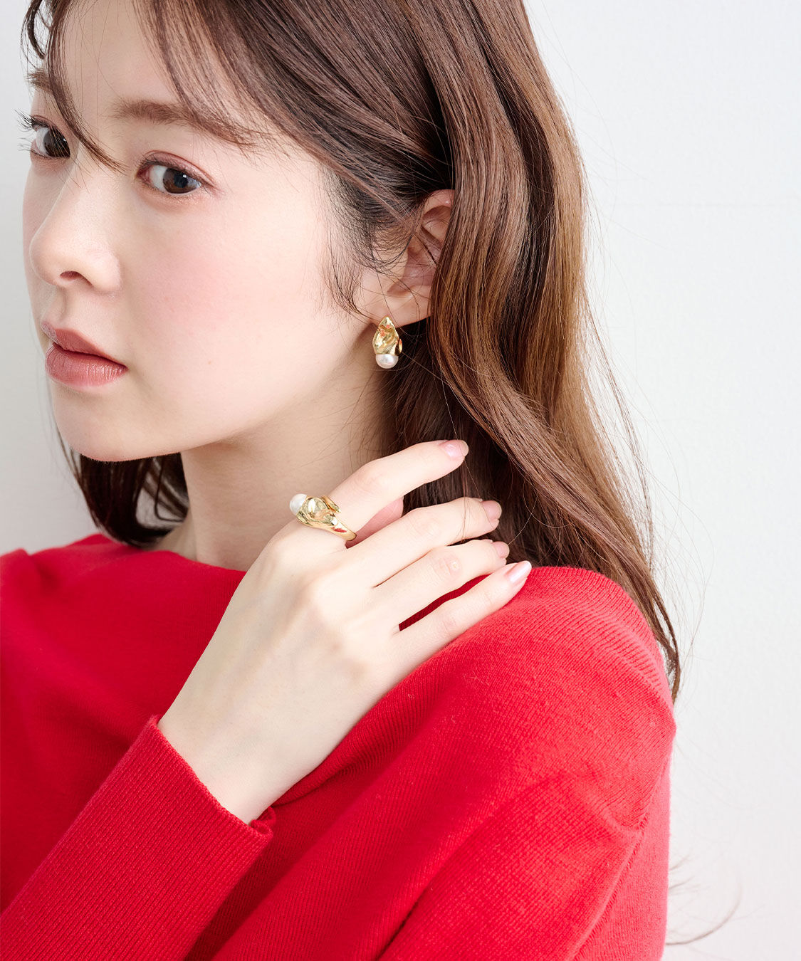 COCO DEAL「Oyster シェルパールドロップリング」|リング|