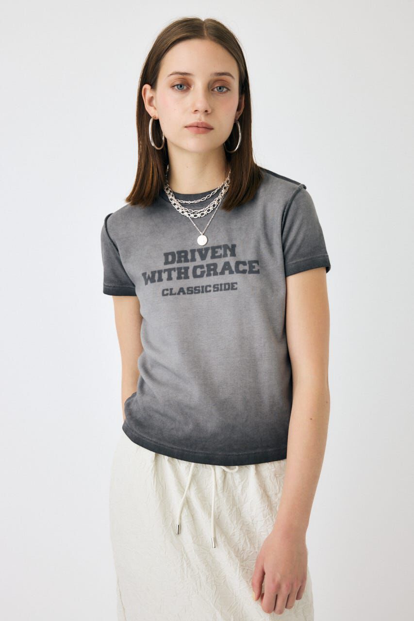 MOUSSY「BLURRED LOGO TEE」|Tシャツ・カットソー|L/BLK1