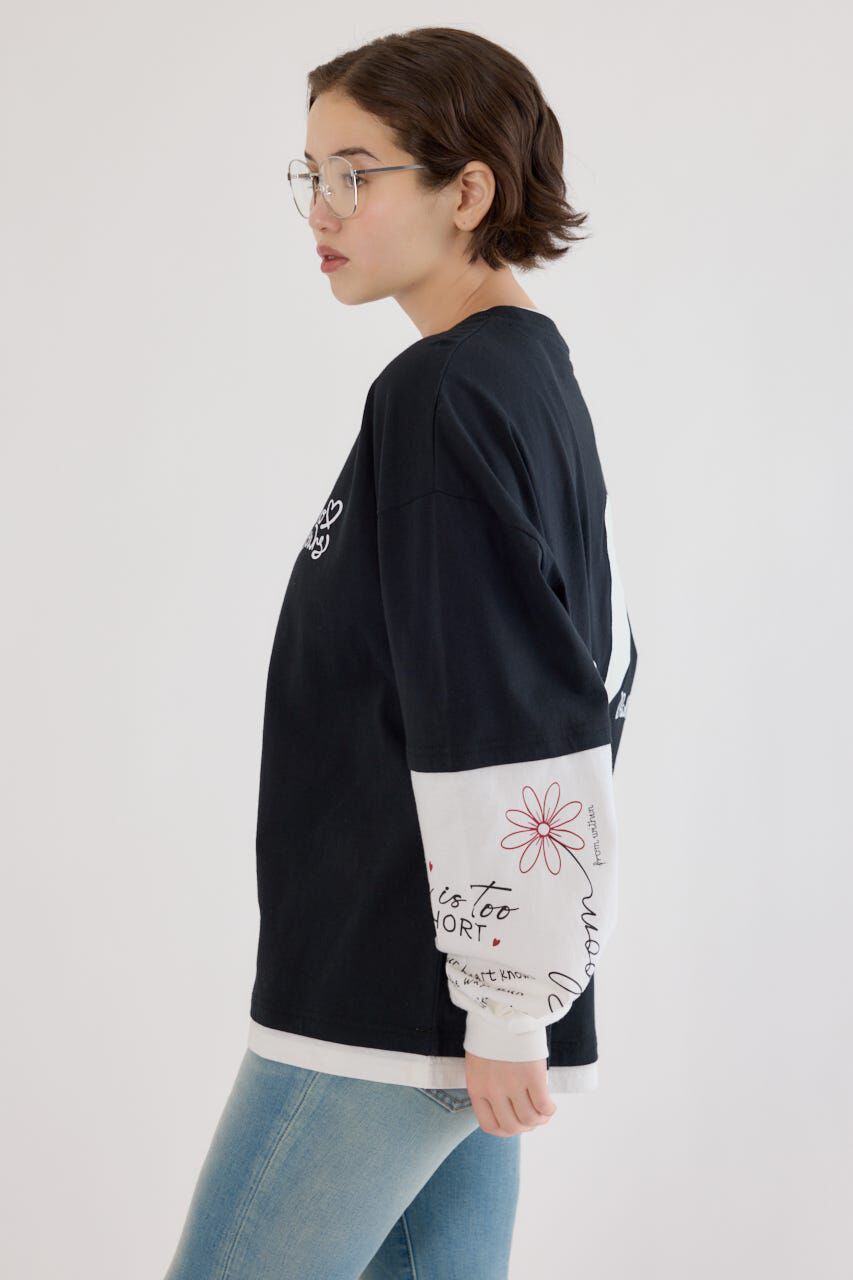 RODEO CROWNS「ハートフェイクレイヤードトップス」|Tシャツ・カットソー|