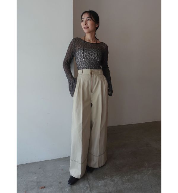 LAGUNAMOON「2WAYストレッチレーストップス」|Tシャツ・カットソー|