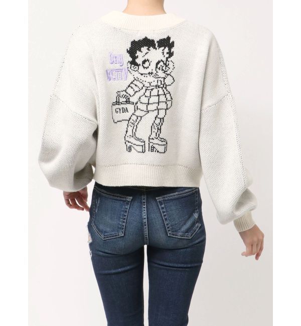 GYDA「BETTY&times;GYDA short ニットトップス」|ニット・セーター|オフホワイト