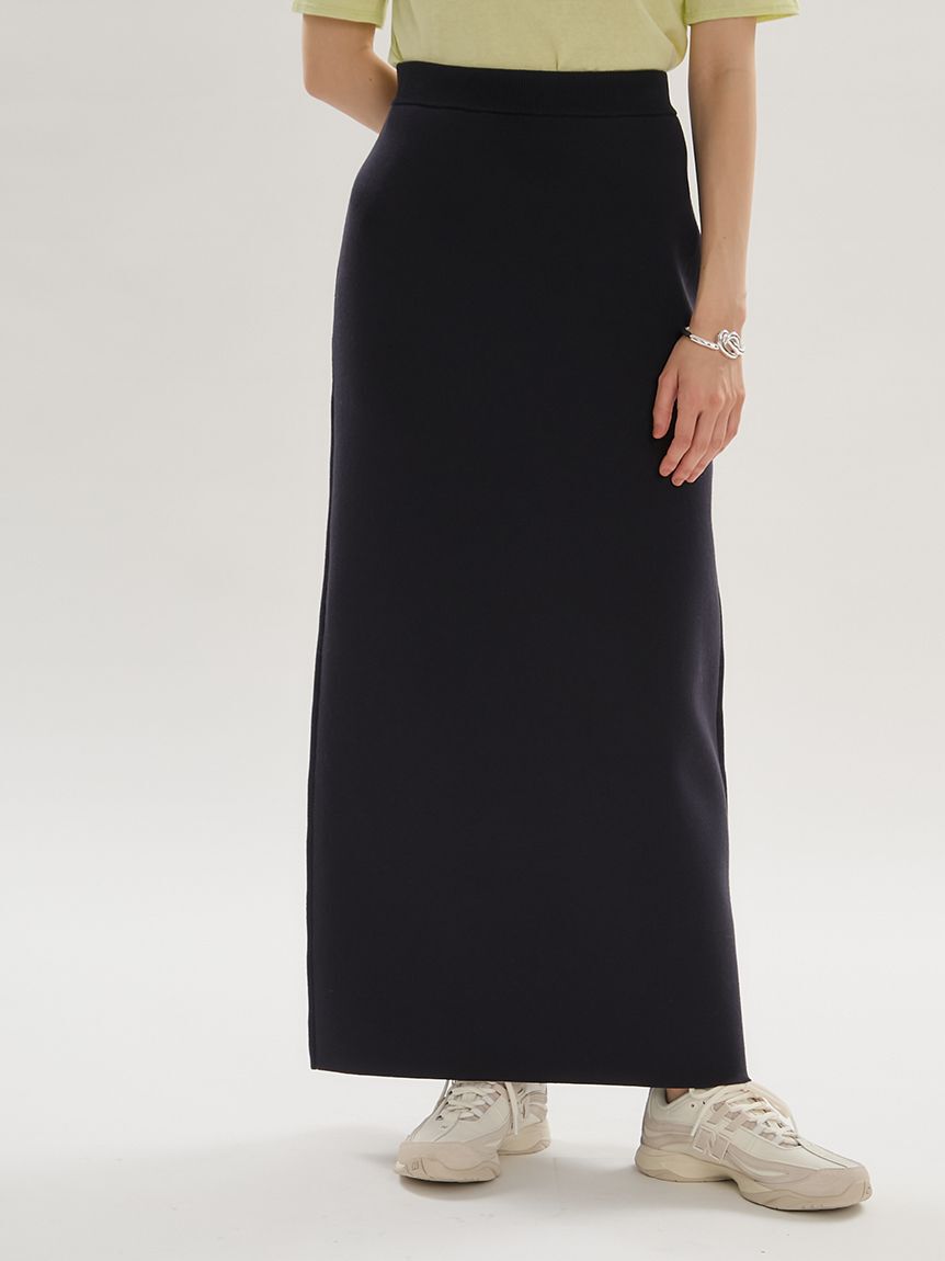 emmi atelier「Iラインニットスカート【セットアップ対応】/ウォッシャブル/UVカット/接触冷感」|スカート|
