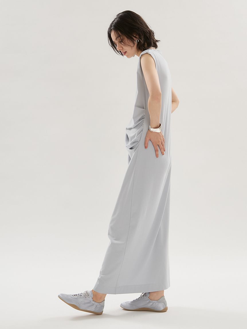 emmi atelier「【ICEDFABRIC＋(R)】ドレープカットソーワンピース/接触冷感」|ワンピース|