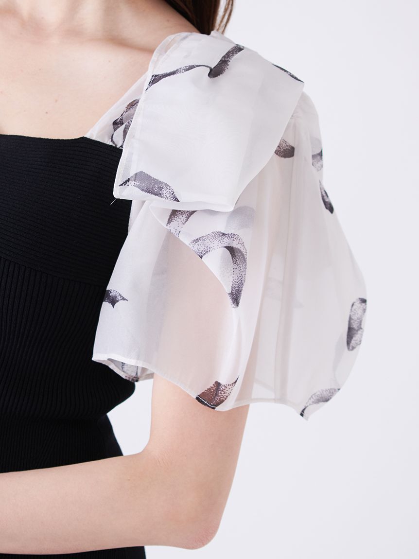 SNIDEL「Sustainableリボンライクドッキングニットワンピース」|ワンピース|