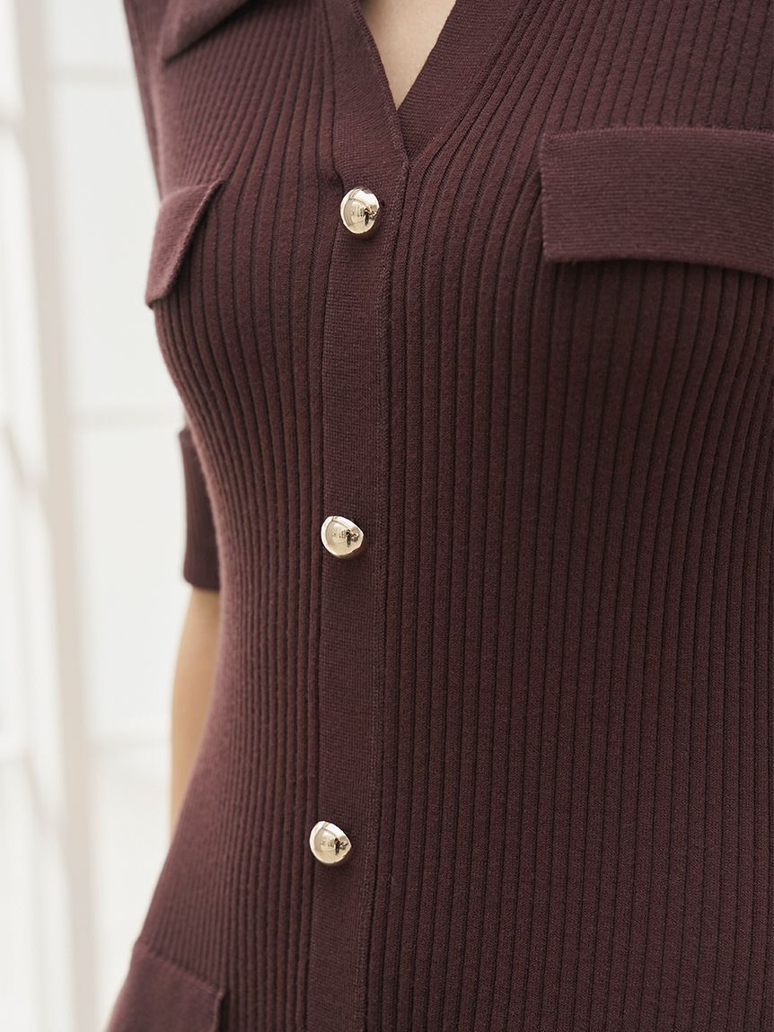 SNIDEL「フロントボタンニットワンピース」|ワンピース|