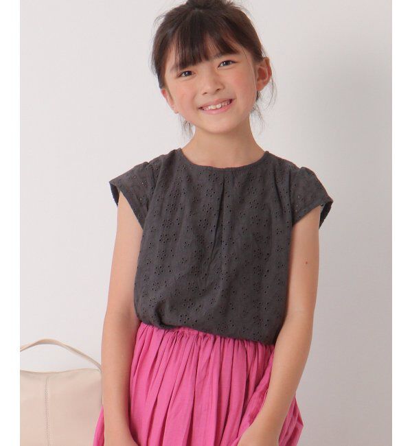 ikka kids「【セットアップ対応】コットンレースブラウス（120~160cm）」|シャツ・ブラウス|