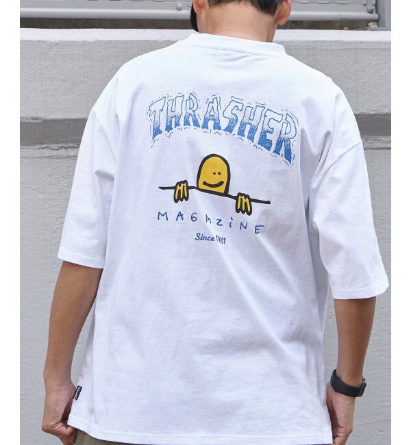 VENCE share style「THRASHER スラッシャー マークゴンザレスロゴＴシャツ」|Tシャツ・カットソー|ホワイト