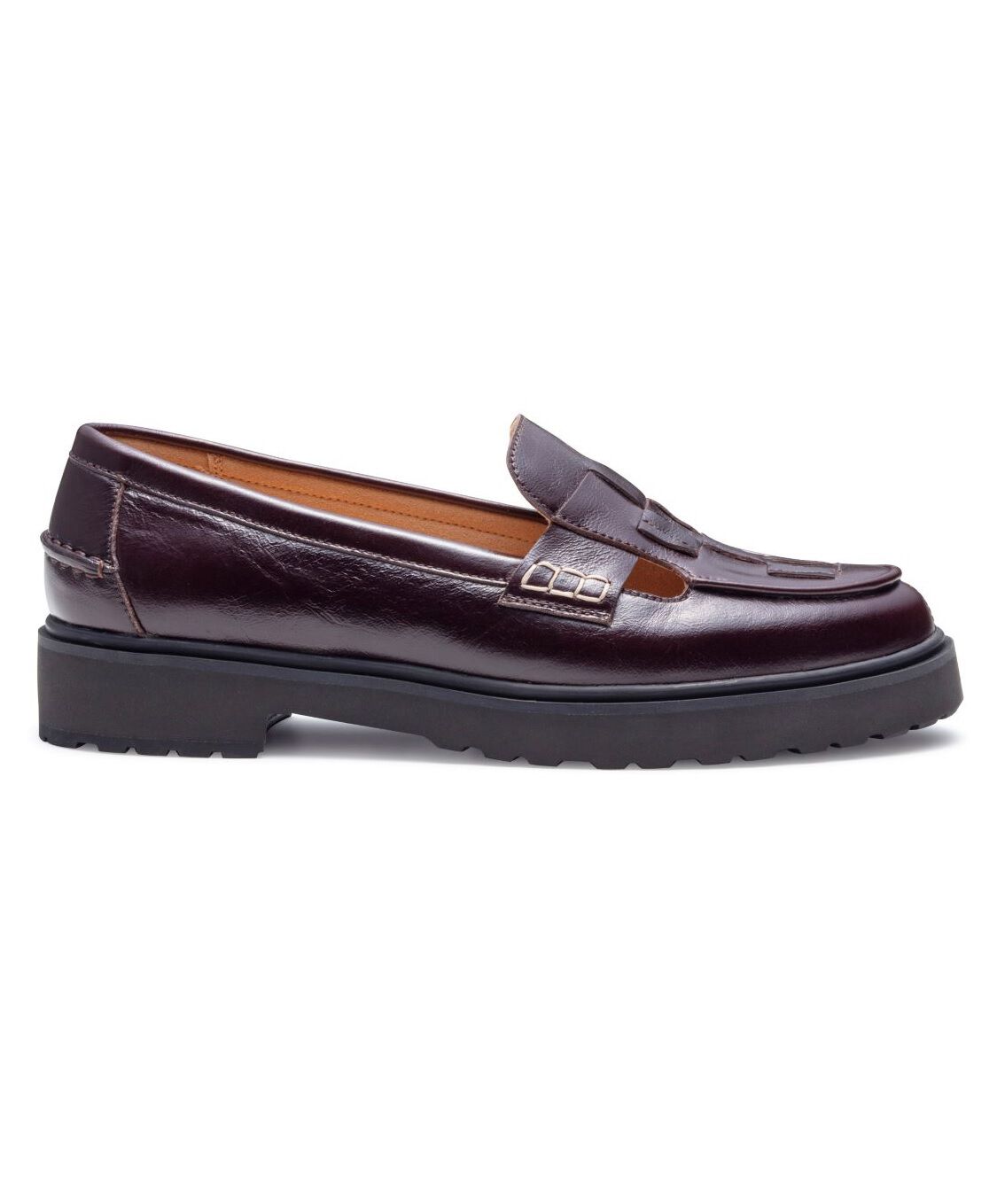 REGAL SHOES「REGAL 【新作】イントレチャートローファー【ヒール30mm】　商品コード：F80RAG」|ローファー|ワイン