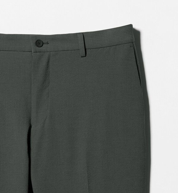 UNITED ARROWS「ライトサッカー ノープリーツ テーパードパンツ UA COZY ウォッシャブル 2WAYストレッチ」|スラックス|