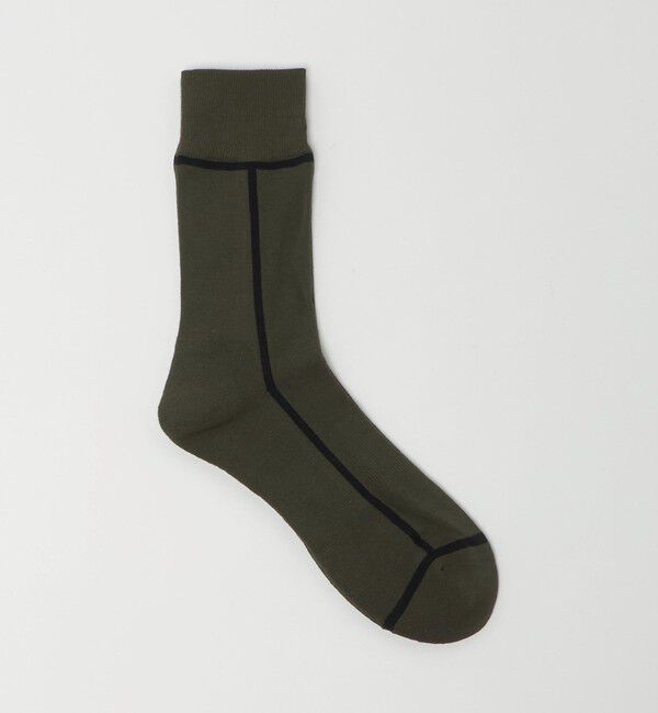UNITED ARROWS green label relaxing「＜CHICSTOCKS＞ライン ソックス」|ソックス|DK.GREEN