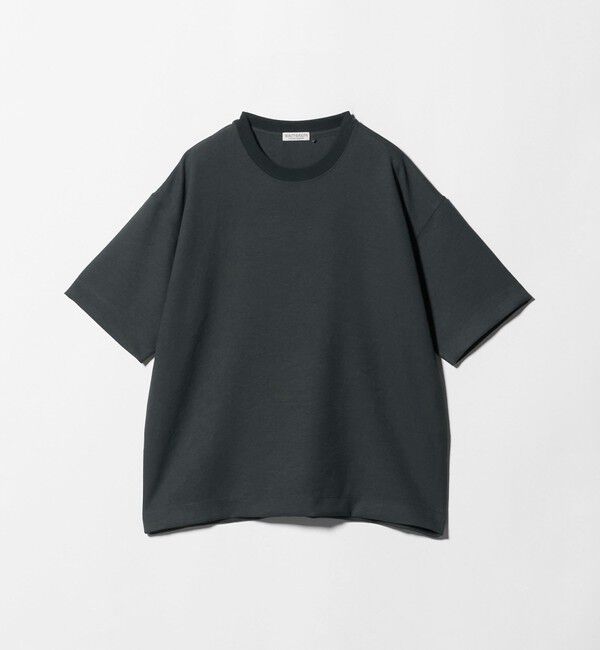 BEAUTY&YOUTH UNITED ARROWS「フュージョンツイル クルーネック Tシャツ UVカット 透け防止 ストレッチ 」|Tシャツ・カットソー|NAVY