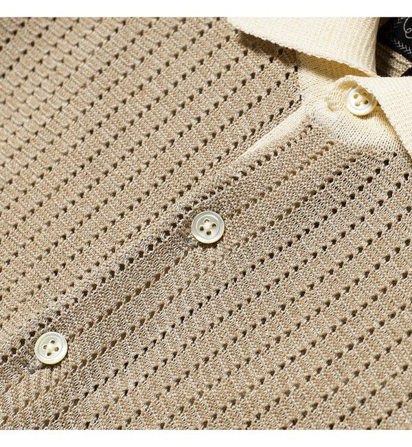 BEAMS「Knit Polo "WASHI" 2 Tone」|ポロシャツ|