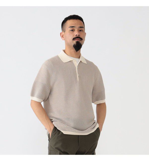 BEAMS「Knit Polo "WASHI" 2 Tone」|ポロシャツ|