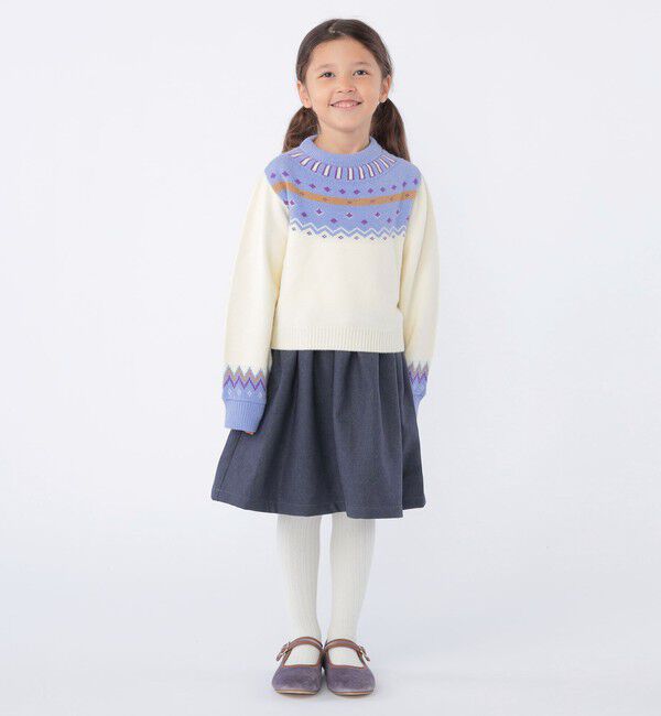 SHIPS KIDS「SHIPS KIDS:100～130cm / ＜手洗い可能＞ ノルディック レイヤード ワンピース」|ワンピース|