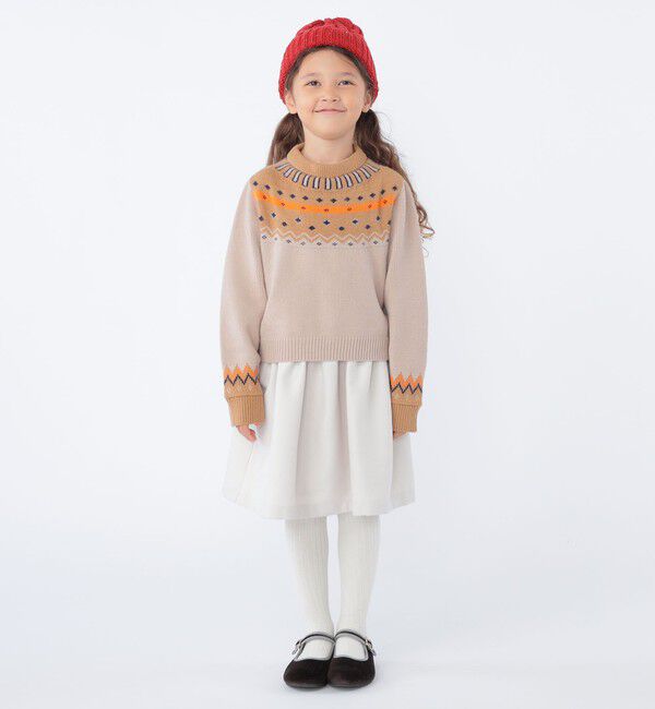SHIPS KIDS「SHIPS KIDS:100～130cm / ＜手洗い可能＞ ノルディック レイヤード ワンピース」|ワンピース|