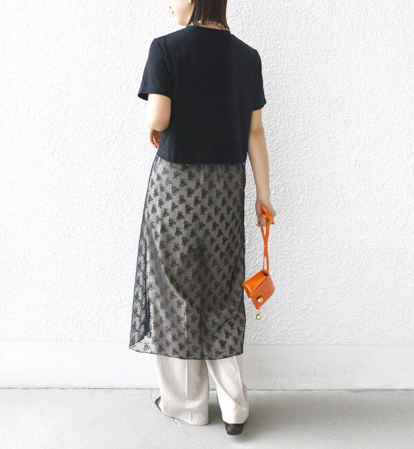 SHIPS for women「【WEB限定】ラッセル レース ドッキング TEE」|Tシャツ・カットソー|