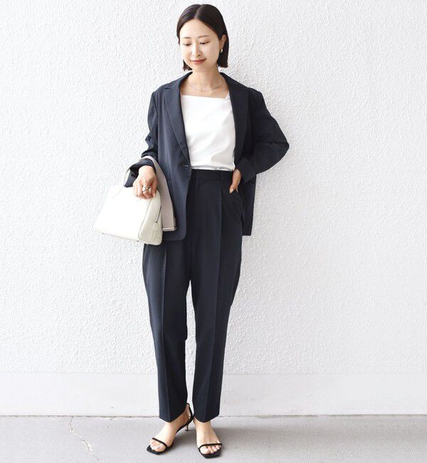 SHIPS for women「《一部予約》〈手洗い可能〉2WAY サテン &times; カットソー スクエア タンクトップ」|タンクトップ|