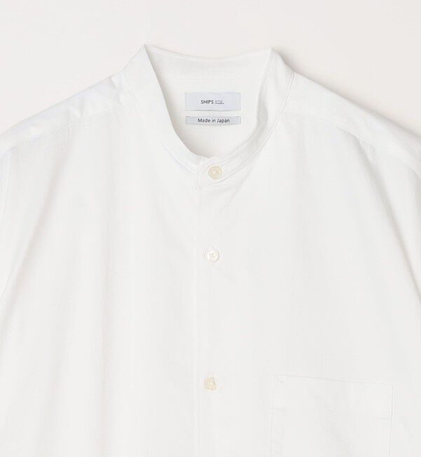 SHIPS any「SHIPS any:〈ストレッチ〉Primeflex(R) JAPAN MADE バンドカラー ポケット 半袖 シャツ◇」|シャツ・ブラウス|