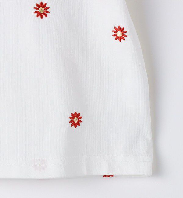SHIPS Colors 「《一部追加予約》SHIPS Colors:90～140cm / リンク フラワー刺繍 Tシャツ◆」|Tシャツ・カットソー|