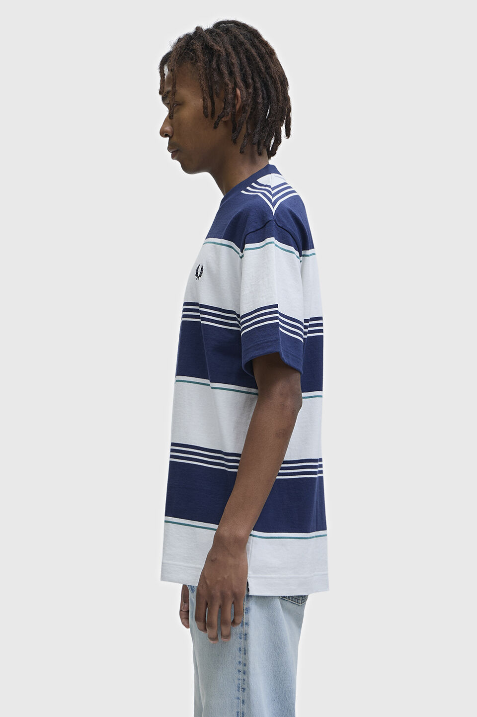 FRED PERRY 「Heavyweight Striped T-Shirt／ヘビーウェイトストライプTシャツ」|Tシャツ・カットソー|