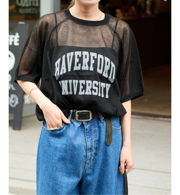 OUTDOOR PRODUCTS Usual Things「シアーニットプリントTEE」|Tシャツ・カットソー|