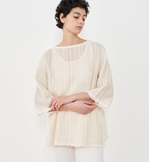 GALERIE VIE「コットンラッセル サイドスリットプルオーバー」|Tシャツ・カットソー|