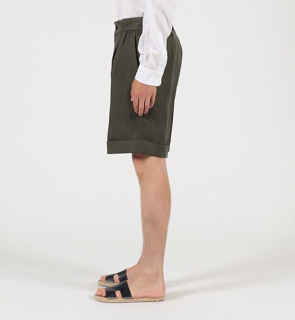 TOMORROWLAND MENS「フレンチリネン バックベルト ショートパンツ」|その他|