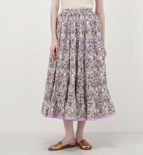 TOMORROWLAND BUYING WEAR「【別注】MARIHA Flower Poem 草原の虹のスカート」|フレア|