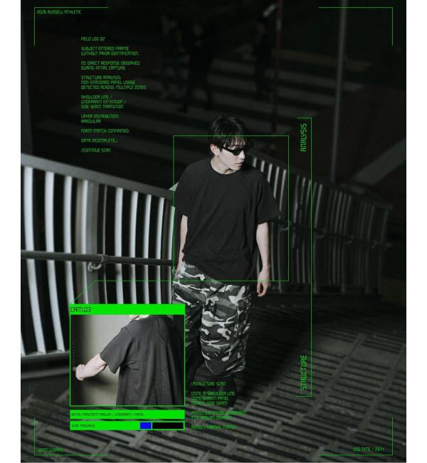 JOINT WORKS「RUSSELL ATHLETIC / ラッセル アスレティック 別注 Curve Design T-shirt」|Tシャツ・カットソー|